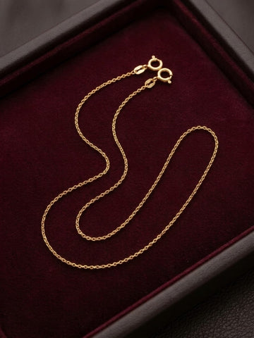 Slim Rope Chain Necklace – Minimalist Dainty Gold Link Chain