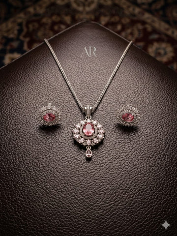 Elegant Floral Crystal Jewelry Set
