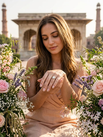 Brilliant Round-Cut Halo Diamond Engagement Ring in Sterling Silver